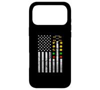 Drag Racing Drapeau américain Drag Racer Drag Strip Lumière d'arbre Coque pour iPhone 17 Pro Max