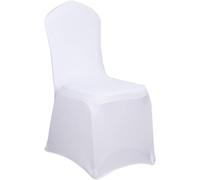 Dragées Anahita Housse de Chaise Universelle Lycra Extensible | Couleur : Blanc | Déco Mariage - Banquet - Fêtes | Evènements Privés et Professionnels | Lavable - Réutilisable (50)