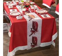 Dragées Anahita Nappe rectangulaire Noël Rouge et Blanche