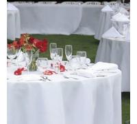 Dragées Anahita Nappe Ronde Blanche en Tissu 240cm Mariage