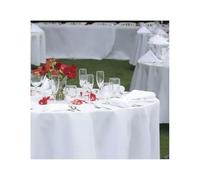 Dragées Anahita Nappe Ronde Blanche en Tissu 280cm Mariage et fêtes