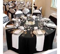 Dragées Anahita Nappe Ronde Noire Tissu 300cm Mariage