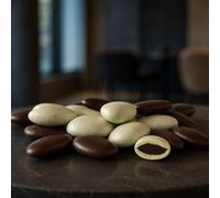 Dragées chocolat dubai style 1kg - pas cher - environ 190 dragées 71% de cacao & crème de pistache chocolat dubaï - Fabrication artisanale en France (Variaiton Vert moucheté et Chocolat, 1kg)