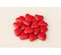 Dragées Petits Coeurs au Chocolat Suprême, 70% Cacao, Rouge, Fabrication Artisanale Française, 250g (Rouge)