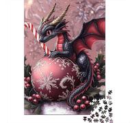 Dragon 1000 Morceaux Papier Écologique Xmas Dragon Casse-tête Entraînement Cérébral Facile Nettoyer Divertissement Weekend Domicile 70x50cm/1000pcs