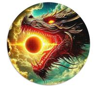 Dragon 1000 Pièce Jigsaw Puzzles Jeux ÉduChatifs Soulageur De Stress Jigsaw Circulaire Défi Couleur pour Cadeaux De Voyage, Présent 1000pcs (67.5x67.5cm)