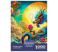 Dragon 1000 Pièces Mythique Puzzle pour Adultes Détente Décoration Moderne Adultes Et Adolescents Dès 14 Ans 70x50cm/1000pcs