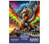 Dragon 1000 Pièces Puzzle pour Adultes Jeux De Défi Familial Divertissement Apaisant Cultiver l'esprit D'équipe pour Décorations Familiales 38x26cm/1000pcs