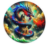 Dragon 1000 Pièces Puzzle pour Adultes Jeux De Défi Familial Divertissement Apaisant Entraîner La Mémoire du Cerveau pour Adultes Et Enfants De 14 Ans Et Plus 1000pcs (67.5x67.5cm)