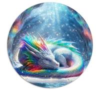 Dragon 1000 Pièces Puzzle Rond Puzzles Classiques The Majestic Dragon Puzzle Circulaire Décompression Jeu D'Intelligence Pièces Parfaitement Assorties Puzzle Adulte Intéressants Cadeau Unique 1000pcs