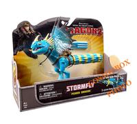 DRAGON 2 figurine STORMFLY Dream Works bleu ailé queue lanceur de missiles NEUF