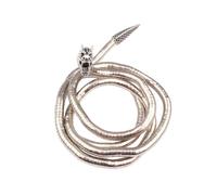 (Dragon 2, Silver) Adjustable Punk Snake Choker Bendable Snake Necklace Flexible Twisty Multi-purpose Necklace Bracelets Gothic Jewelry