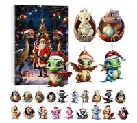 Dragon - 24-Day 2D Acrylic Dragon Baby Countdown Decoration, Ideal for Trees, Walls, Car Rearview Mirrors, Vacation, Holiday Parties, and Kids Or Adults Celebration