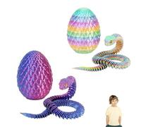 Dragon 3D avec œuf, dragon avec œuf, dragon et serpent, jouet 3D avec œuf, bonbons, rouge et bleu, pour enfants et collectionneurs