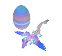 Dragon 3D - Dragon Easter Egg | Ornements De Dragon Imprimé en 3D pour | Animaux Imprimés 3DS | Action trouvée, Jouets pour La Baisse du Stress Créatif pour Cadeaux De Pâques, Fête