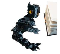 Dragon 3D - Ornement de créature Mythique imprimé, Serpent sans Ailes Mobile Puissant, Figurine de Dragon à articulations Multiples, Construction écologique en bioplastique | Couleurs pour Le Tableau