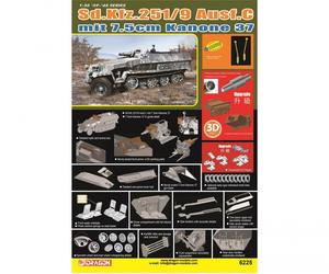 Dragon 6225 - 1/35 Sd.Kfz.251/9 Ausf.c M.7.5cm Canon 37 - Neuf