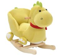 Autres jeux d'éveil vidaXL Dragon à bascule avec dossier Peluche 60x32x53 cm Vert citron