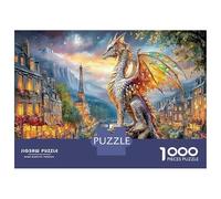 Dragon à Paris 1000 Pièce Unicorn forêt Stock De Cartes Premium Jeu De Puzzle Pack De Valeur Défi Éduchatif Décoration Murale Idée Cadeau 38x26cm/1000pcs