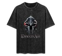 Dragon Age Men and Women Vintage Washed Short Sleeve T-Shirt Streetwear Loose Casual Size 3XL