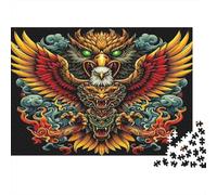 Dragon Aigle Mythique Puzzles 1000 Pièces Papier recyclé pour Adultes Puzzle pour Adultes Jeu éducatif avec défi Excellente idée Cadeau pour Hommes et Femmes 38x26cm/1000pcs