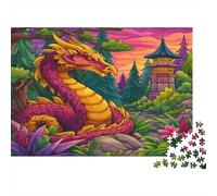 Dragon Ancien Puzzle 1000 Pièces pour Adultes Dragon Chinois Jeu Éducatif Cadeau pour Les Amants Ou Les Amis Jouets Défi Qualité Premium Cadeau Unique 1000pcs (75x50cm)
