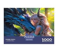 Dragon And Beauty Puzzle 1000 Pièces Pour Adultes Et Enfants Animal De L'art De La Décoration Moderne Jeu Cadeau Unique 1000 Pieces Pour Jeux D'activités Familiales Cadeau Pour Femme, Homme, Couple Et