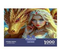 Dragon And Beauty Puzzles 1000 Pièces Pour Adultes Et Enfants Animal De L'art De La Décoration Moderne Jeu Cadeau Unique 1000 Pieces Décoration De La Maison - Décoration Murale Cadeaux Cadeau D'annive
