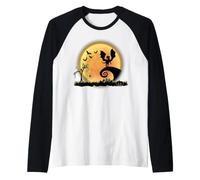 Dragon and Moon Funny Scary Halloween Costume Manche Raglan