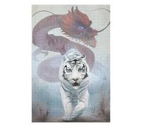 Dragon and White Tiger Puzzles pour Adultes Jeux Relaxants Défi Difficile Cadeaux De Noël Et d'anniversaire 75x50cm/1000pcs