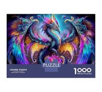 Dragon Arc-en-Ciel 1000 Pièce Résumé Vortexs Papier Écologique Puzzle Premium pour Adultes Décompression Éducative Idée Cadeau Décoration Murale 70x50cm/1000pcs
