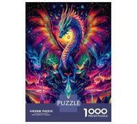 Dragon Arc-en-Ciel de la Galaxie 1000 Pièces Coffret Puzzle Puissance Cosmique Puzzle Adultes Carton Recyclé - Défi Éducatif, Jeu À La Maison, Super Idée Cadeau pour Tous Les Fans 70x50cm/1000pcs
