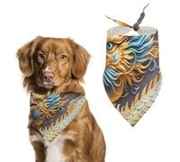 Dragon Art Bandanas pour chien pour nourrir et toiletter, bavoirs triangulaires lavables pour animaux domestiques pour chats et chiens
