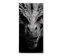 Dragon Art Bannière décorative pour porte d'entrée, décoration de porte d'entrée, Halloween, intérieur et extérieur, 91,4 x 183 cm