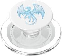 Dragon Art pour Les Amateurs de Dragons Dragon de Glace en Cristal PopSockets PopGrip pour MagSafe