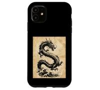Dragon Art Vintage Japonais à l'encre lavée Coque pour iPhone 11