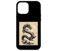 Dragon Art Vintage Japonais à l'encre lavée Coque pour iPhone 12 Pro Max