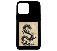 Dragon Art Vintage Japonais à l'encre lavée Coque pour iPhone 13 Pro Max