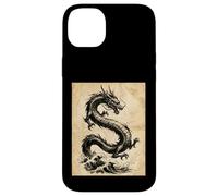 Dragon Art Vintage Japonais à l'encre lavée Coque pour iPhone 14 Plus