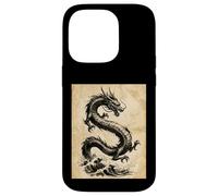 Dragon Art Vintage Japonais à l'encre lavée Coque pour iPhone 14 Pro