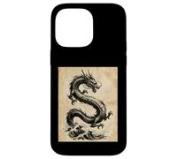 Dragon Art Vintage Japonais à l'encre lavée Coque pour iPhone 14 Pro Max