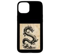 Dragon Art Vintage Japonais à l'encre lavée Coque pour iPhone 15 Plus