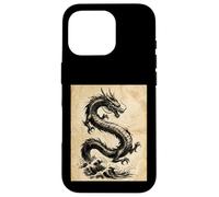 Dragon Art Vintage Japonais à l'encre lavée Coque pour iPhone 16 Pro