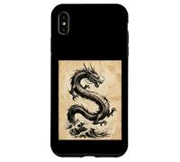 Dragon Art Vintage Japonais à l'encre lavée Coque pour iPhone XS Max
