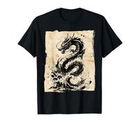 Dragon Art Vintage Japonais à l'encre lavée T-Shirt