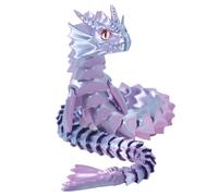 Dragón Articulado Impreso 3D - Juguete Flexible Antiestrés, Figura Creativa | Dragón Marino Decorativo Con Articulaciones Móviles para Regalo Escritorio Coche