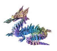 Dragon Articulé - Animal Anti-Stress de Bureau - Dragon Flexible Souffle de Feu Décorative à Collectionner pour Affichage sur Bureau Bibliothèque ou Pièce