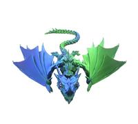 Dragon articulé avec ailes, dragon imprimé sur | Jouet réaliste Jouets de dragon | Soulage le stress et augmente la créativité avec un jouet articulé pour la décoration de la maison