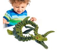 Dragon articulé - Figurine imprimée en trois dimensions, créature fantastique entièrement articulée, sculpture de jeu de mouvement portable, modèle d'affichage segmenté flexible | Pour bureau, détente