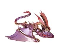 Dragon articulé Flexible - Figure Fantastique articulée en, modèle de Dragon imprimé en 3D détaillé, Structure de Segments liés, posable | Accent de Collection créatif Unique pour vitrine de b